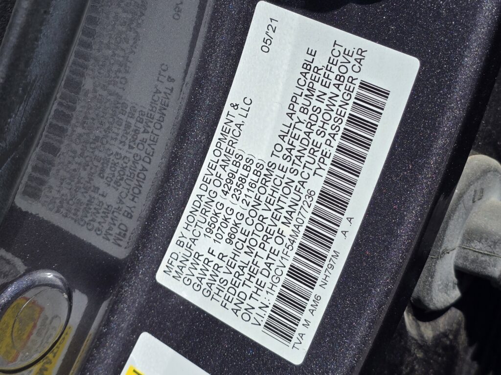 2021 Honda Accord Sedan EX-L