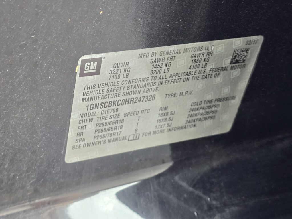 2017 Chevrolet Tahoe LT