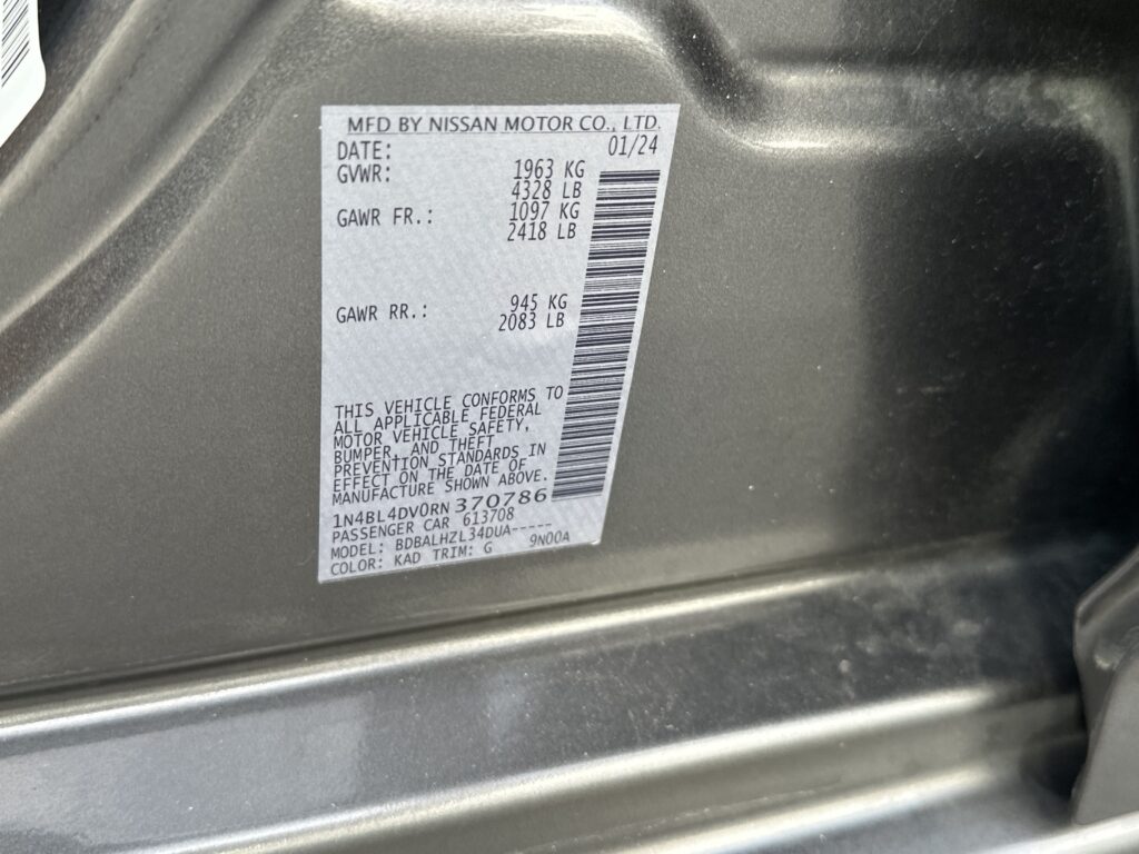 2024 Nissan Altima 2.5 SV