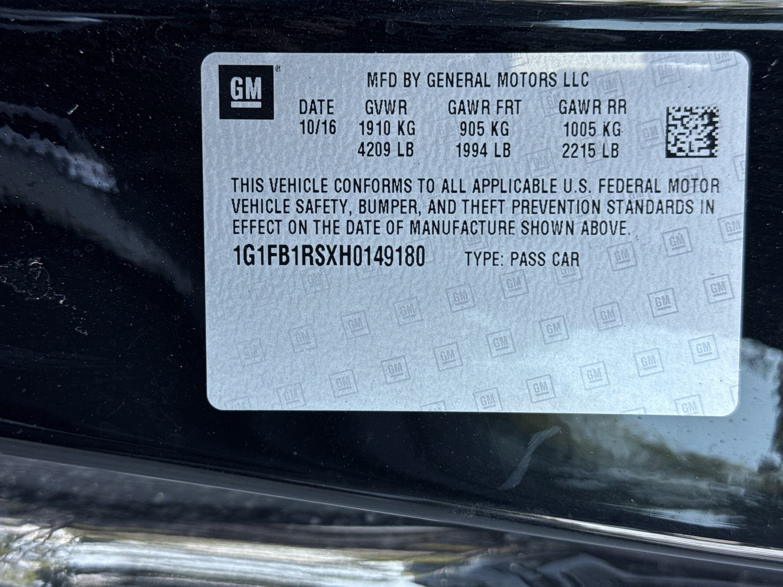 2017 Chevrolet Camaro 1LT
