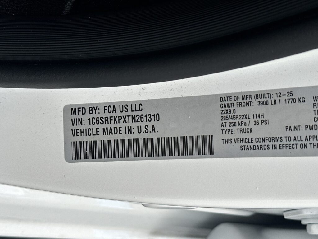2026 Ram 1500 Tungsten