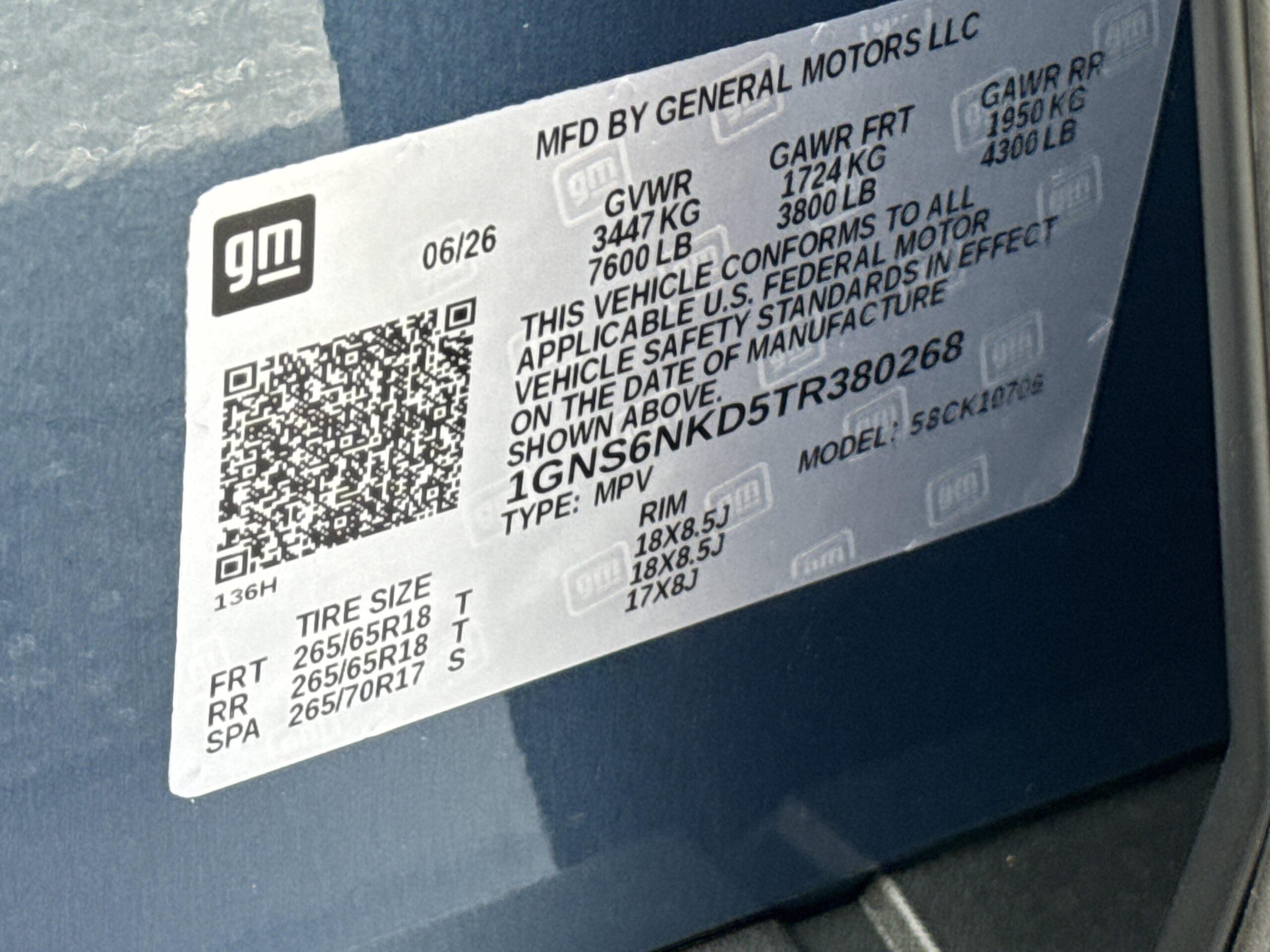 2026 Chevrolet Tahoe LT