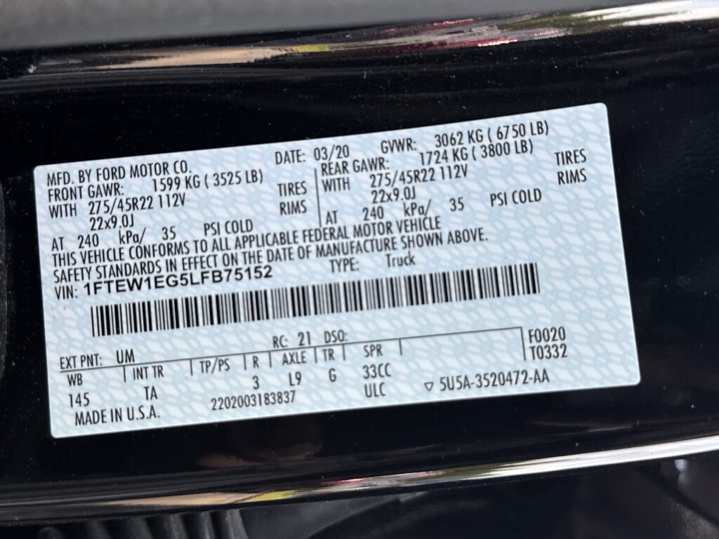 2020 Ford F-150 Limited