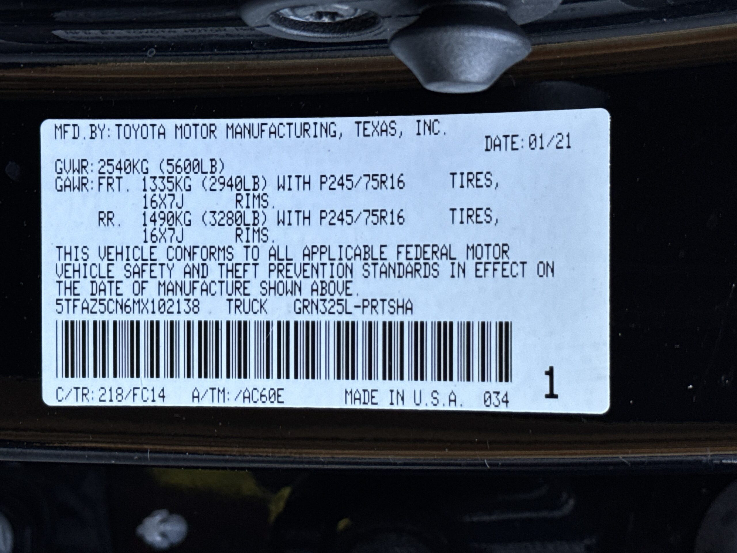 2021 Toyota Tacoma 2WD SR5