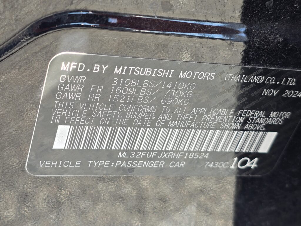 2024 Mitsubishi Mirage G4 LE