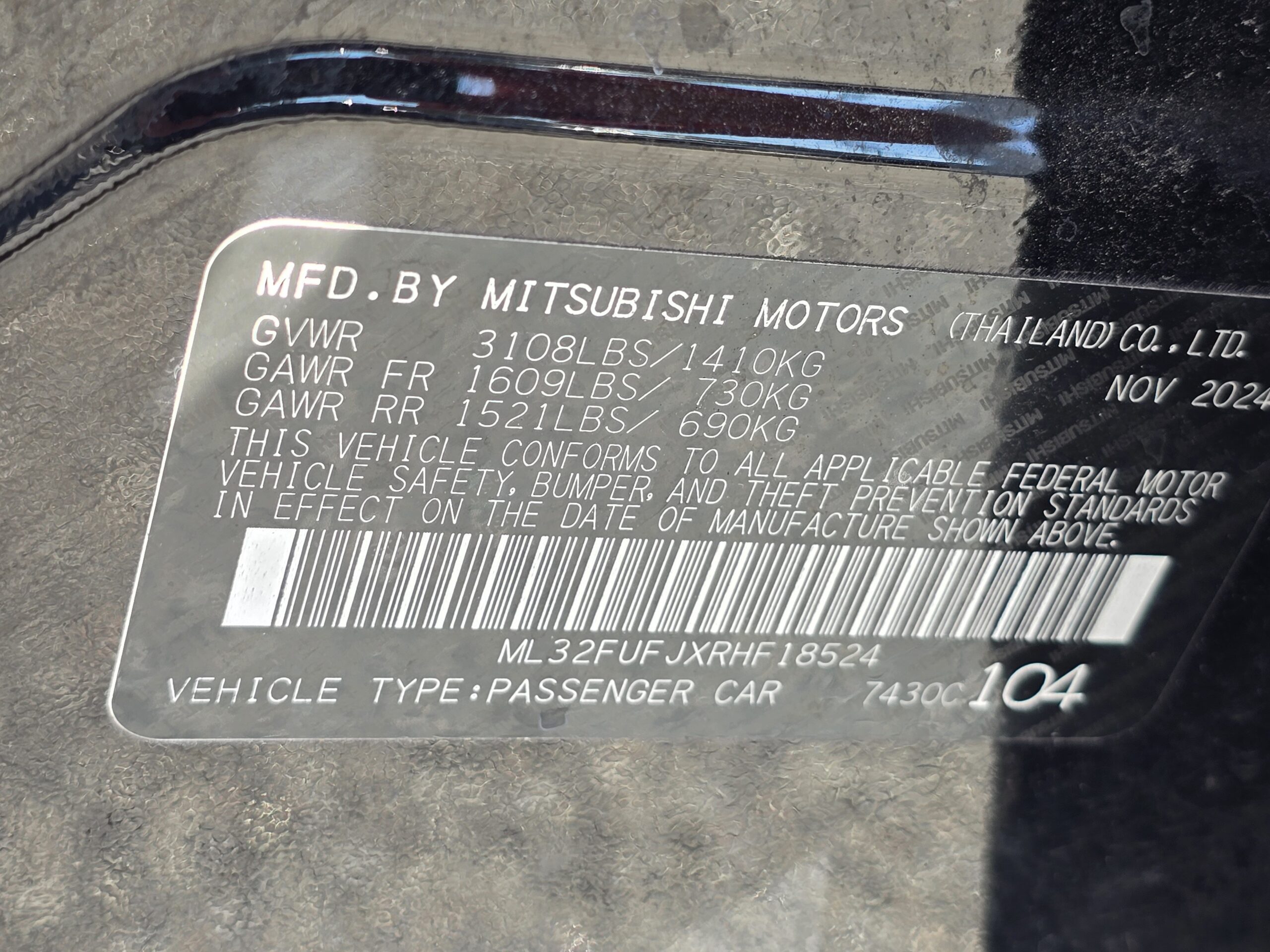 2024 Mitsubishi Mirage G4 LE